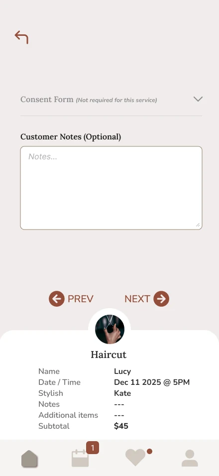 Appointment form, final