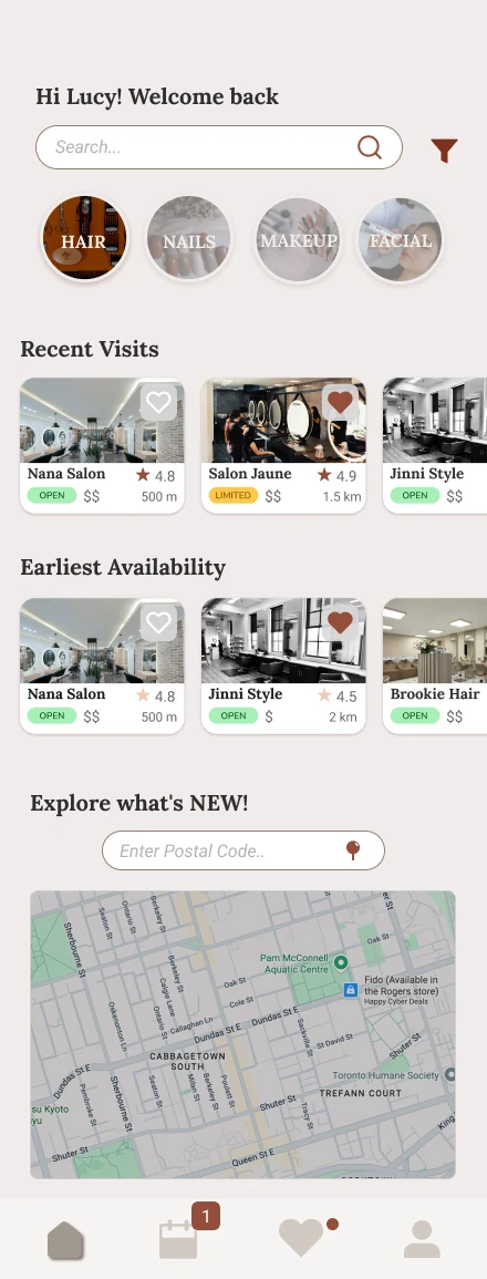 Redesigned homepage and store details