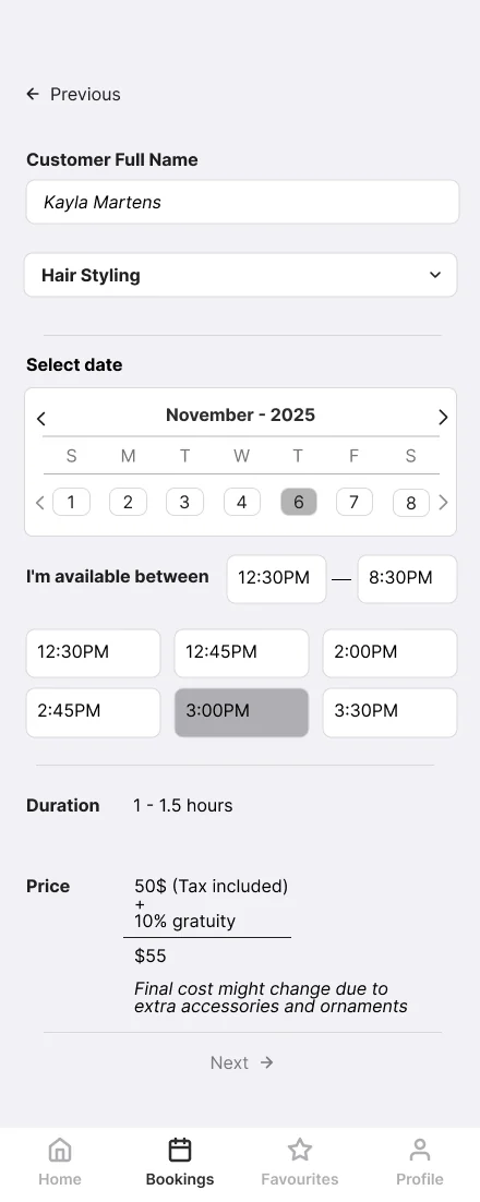 Time frame filter, low fidelity