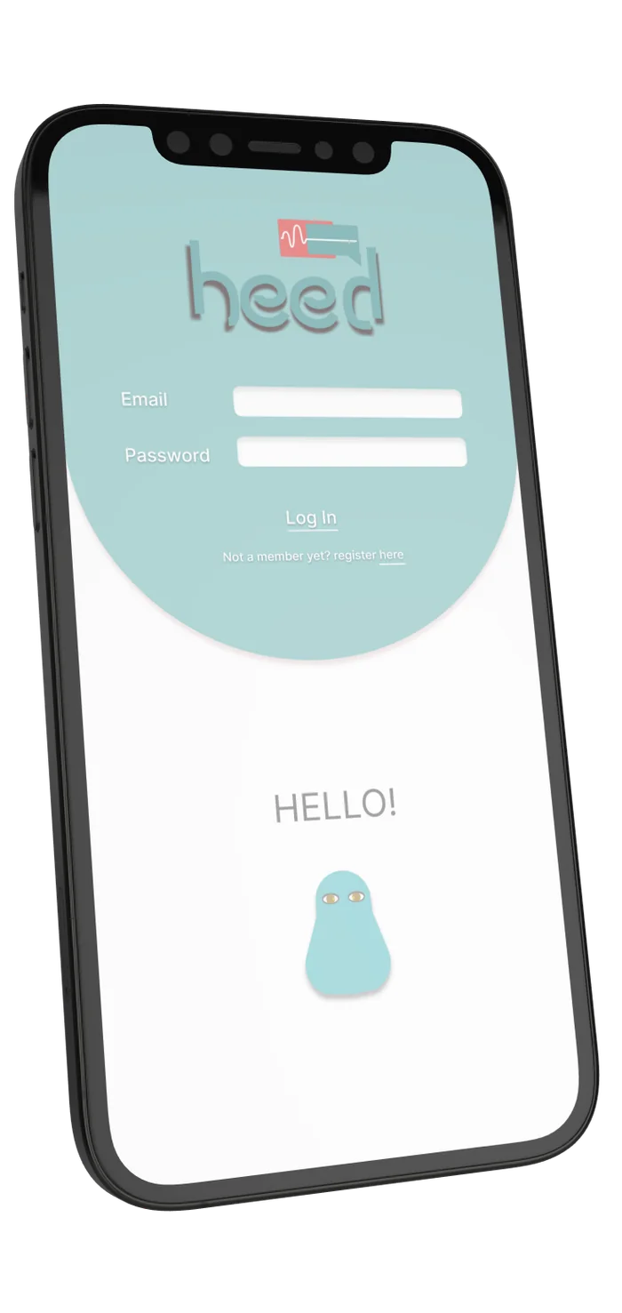 HEED app home screen