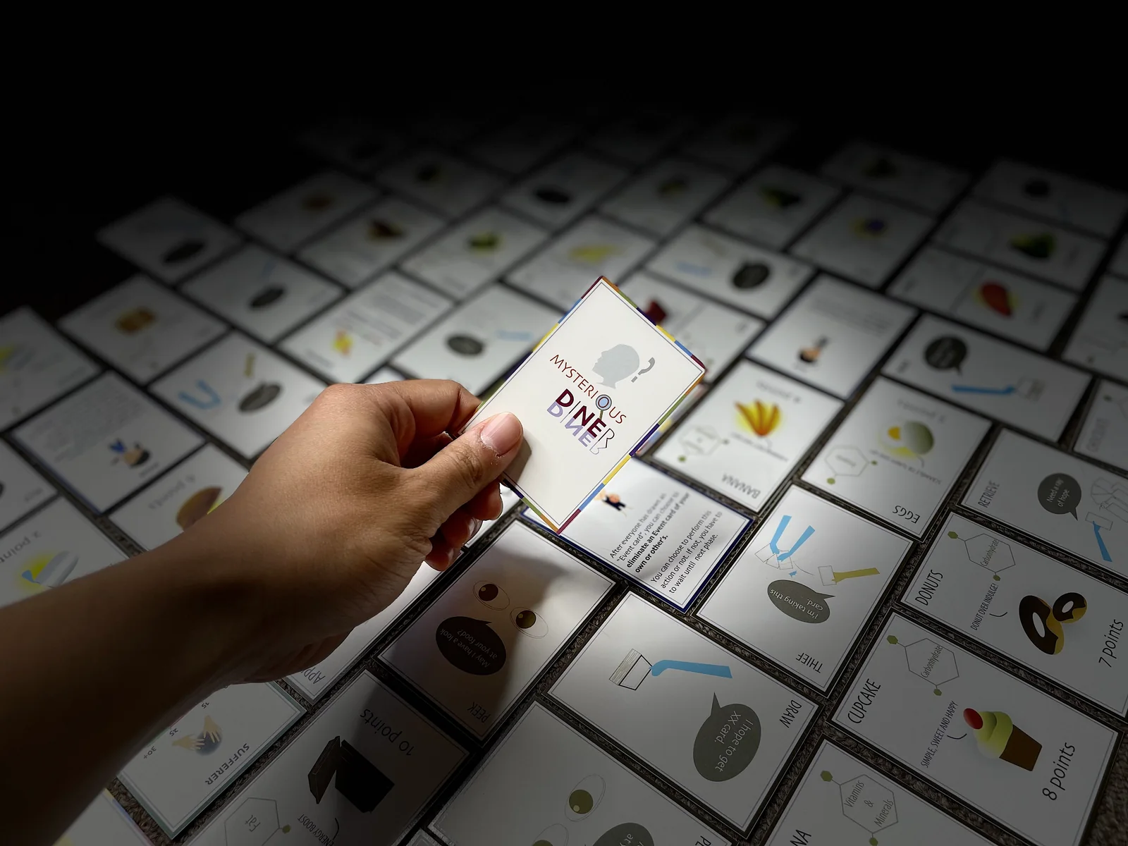 Mysterious Diner box and game board