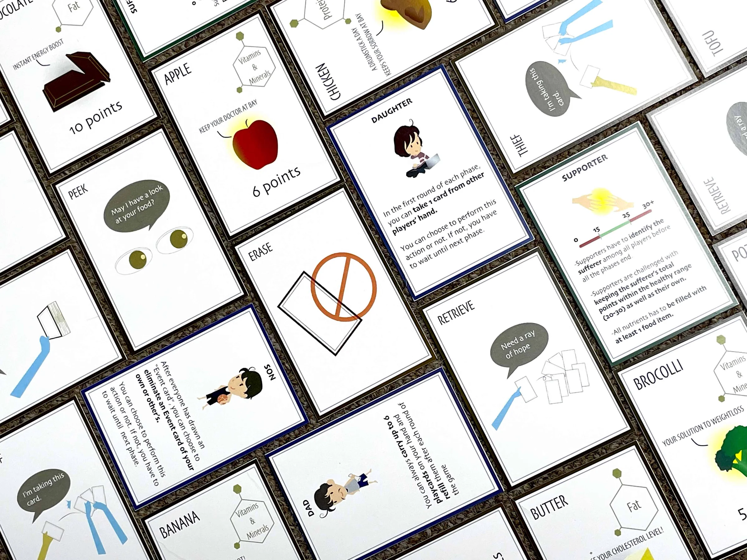 Mysterious Diner game cards spread on a table